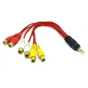 Electroon 3.5 mm Erkek - 6RCA Dişi 5+1 Kablosu