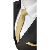 Elegante Cravatte Sarı Renk Armürlü Kravat Mikro Dokuma ile Şıklık ve Stil Sunuyor