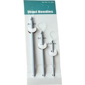 Elegantshop Misinalı Yün Iğnesi 3 Adetli Set YL281 - Gri - Alüminyum - 3 boy