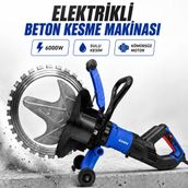 Elektrikli Beton Kesme Makinası 6000W 410 Mm Sulu Kesim Kömürsüz Motor Beton Duvar Kesici 2500 Rpm