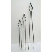 Elektrostatik Toz Boyalı Demir Maşa - Mangal Soba Ateş Maşası 3lü Takım 40-50-60 cm (3 Adet Maşa) - Siyah