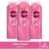 Elidor 3x650 ml Güçlü ve Parlak Saç Bakım Şampuanı