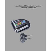 Elif Asya Ceyiz Tekstil Suya Dayanıklı 110DB Alarmlı Çelik Disk Kilidi