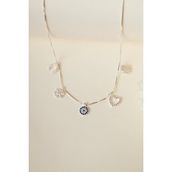 Elika Silver 925 Ayar Gümüş Küp Zincirli Şans Kolye