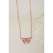 Elika Silver 925 Ayar Gümüş Mineli Kelebek Kolye