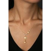 Elika Silver 925 Ayar Sıralı Güneş Altın Model Kadın Gümüş Kolye