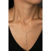 Elika Silver 925 Ayar Sıralı Yıldız Altın Model Kadın Gümüş Kolye