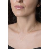 Elika Silver Üç Boyutlu E Harfi Altın 925 Ayar Kadın Gümüş Kolye