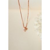 Elika Silver Yıldız Detaylı Minimal Model Küp Zincirli 925 Ayar Gümüş Rose Kolye