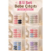 EliraToka KIZ ÇOCUK / BEBEK SAÇSIZ BEBEK TOKASI 8 Lİ SET MİNİ ÇITÇITLAR