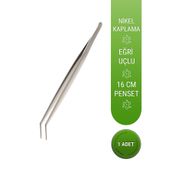 elischem Penset 16 cm Eğri Uçlu Nikel Kaplama