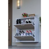 Eliusta Narel Cordoba Renk Kapı Önü Ayakkabılık 72 cm Genişlik Dış Mekan Asma Ayakkabılık 72 x 78 x 26 cm