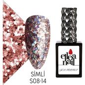 Ellea Nail S08-14 Simli Kalıcı Oje