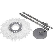 Elmop Döner Başlıklı Yedek Mop Seti + Mikrofiber Mop + Teleskobik Sap