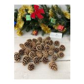 Elysian Kozalak Dekoratif 10 Adet Yılbaşı Süsleri Yılbaşı Ağacı Süsü Doğal Noel Çam Kozalağı