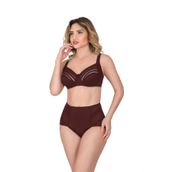 Emay 183 C Bordo Yan Destekli Toparlayıcı Balenli Sütyen