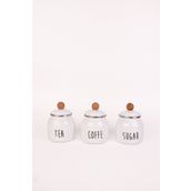 Emaylab Motto Tea Coffee Sugar 3lü Emaye Baharatlık Seti