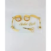 Embrace Gold Şeffaf Nişan Tepsisi gold