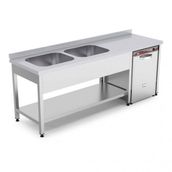 Empero EMP.E.72085-2EMT-R Alt Raflı 200x70x85 cm 2 Evyeli Tezgah Sağ