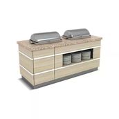 Empero Glt.ssc.03 Galata Sıcak Servis Ünitesi Reşolu 3X1/1 Chafing Dish 2400*900*900/1550 Teşhir