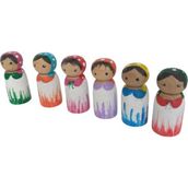 Empressco Çok Renkli 6'lı Mini Peluş Bebek Seti Kız Için Eğlenceli Hediye - Seçenek 1 - Açık Bej