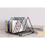 Empressco Masa Üstü Ofis Dergilik-Plaklık 9 Bölmeli Üçgen Metal Kitaplık Organizer Gazetelik Vinil - Fiyatı, Yorumları - Abanoz - Seçenek 1