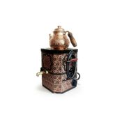 Emsalsan Bakır Elektrikli Nostaljik Semaver Çay Kazanı 3l Eskitme Vernikli