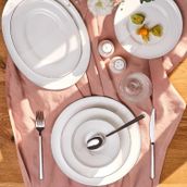 Emsan Alicia Platin 60 Parça Fıne Bone Yemek Takımı