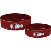 Emsan Circle 24-28 cm Bordo Kelepçeli 2'li Kek Kalıbı Seti