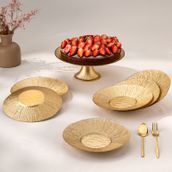 Emsan Golden 7 Parça Cam Pasta Tatlı Seti