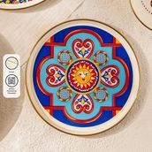 Emsan Solemar Emaye Pasta Tabağı 21 cm - Multicolor