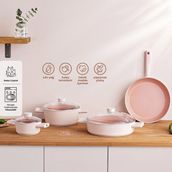 Emsan Swiss Crystal 7 Parça Derin Tencere Seti