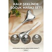 Emt Pazarlama Kalp Şeklinde Soğuk Yüz Masaj Aleti - Cilt Sıkılaştırıcı ve Şişkinlik Giderici Cryo Sticks