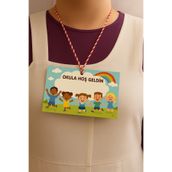 Emtory Home 10 Adet 1.Sınıf Yaka Kartı - Okul Hoşgeldin Kartı - Sınıf Kartı 8x10cm Kalın Kart
