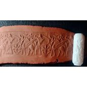 Enb Ceramic10 cm Doku Silindiri Sümer Antik Silindir Mühür Seramik&polimer Kil Desen Oklavası-Sümer5 - 1 Adet