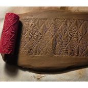 Enb Ceramic10 cm Yaprak Desenli Seramik & Polimer Kil Desen Oklavası Doku Silindiri Merdanesi