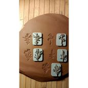 Enb CeramicÇiçek Desenli Mühür Damga- Seramik&polimer Kil& Kurabiye Kalıbı - 1 Adet