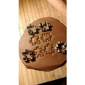 Enbceramic 5X4 CM 4 PARÇA SERAMİK&POLİMER KİL& KURABİYE KALIBI PUZZLE
