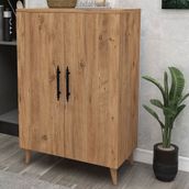 Enda Home 97x65x32 cm 3 Raflı 2 Kapaklı Çam Çok Amaçlı Dolap