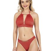 Endeep EP22072 Kadın Zincir Aksesuarlı Kırmızı Bikini Takımı
