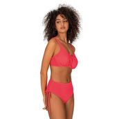Endeep Kadın Büyük Beden Balenli Destekli Bağlama Detaylı Pembe Bikini Takımı