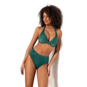 Endeep Kadın Düğüm Detaylı Destekli Simli Yeşil Bikini Takımı