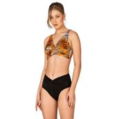 Endeep Kadın Düğüm Detaylı Kruvaze Toparlayıcı Kahverengi Bikini Takımı