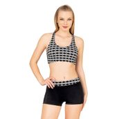 Endeep Kadın Geometrik Desenli Toparlayıcı Şortlu Bikini Takımı