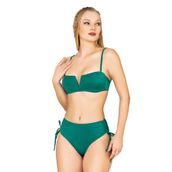 Endeep Kadın İp Detaylı Yeşil Yüksek Bel Bikini Takımı