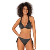 Endeep Kadın Siyah Simli Yarım Dolgulu Bikini Takımı