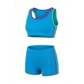 Endeep Kız Çocuk Açık Mavi Bustiyer Şortlu Yüzücü Mayo Bikini Takımı