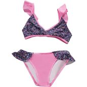 Endeep Kız Çocuk Çiçek Desenli Volanlı Bikini Takımı