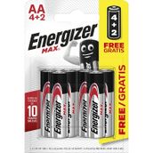 Energizer Max Alkaline AA Kalem Pil 4+2 AA-LR6