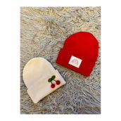 enes baby YGZ JUNIOR 2li paket esnek ribana kirazlı etiketli kız çocuk bere